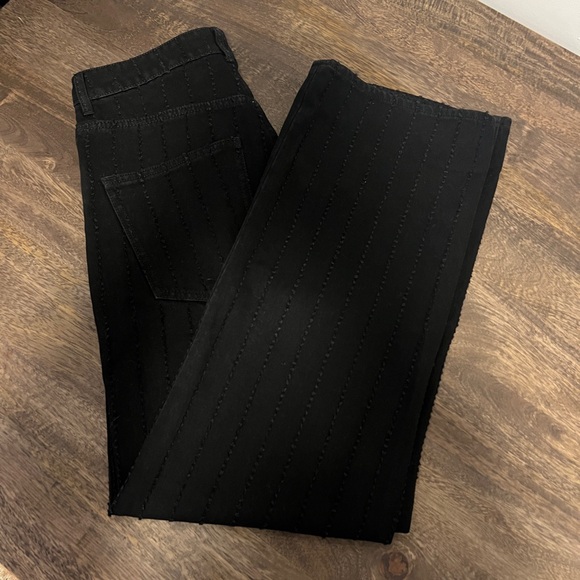 *NWT* H&M ‘EDITION’ COLLECTION CREASED WIDE LEG FULL LENGTH JEANS SZ US 8 - Picture 9 of 14